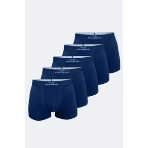 Erkek Lacivert 5 Li Pamuk Elastan Boxer 5M075