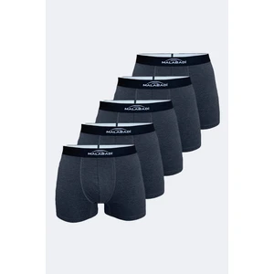 Erkek Antrasit 5 Li Pamuk Elastan Boxer 5M075