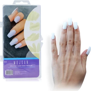 Mujgan 100'LÜ Beyaz Takma Tırnak T7 Mujgan
