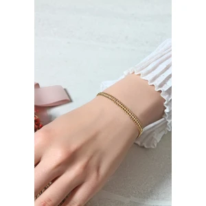 Altın Kesesi 14 Ayar Altın Orta Kalın Viyana Zincir Bileklik