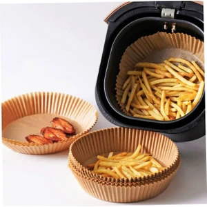 Elite AVM Airfryer Pişirme Kağıdı 50 Adet Hava Fritözü Airfryer Firitözü Airfryer Yağsız Firitöz Pişirme Yuvarlak Model
