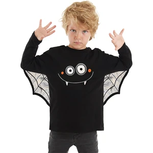 Halloween Cadılar Bayramı Erkek Çocuk Kostüm Siyah T-Shirt