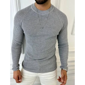 Elku Moda Kazak Slim Fit Naturel Örme Pamuk Tüylenmeyen Triko Dar Kesim Body Kazak