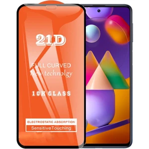 Samsung M31S Ekran Koruyucu 21D Tam Kaplayan Kırılmaz Cam Kavisli