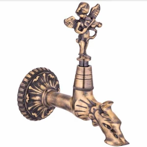 İsaoğlu Yapı Kurna Musluğu Antik Gold Renk Melek Tasarım Hamam Kurna Musluğu Vintage