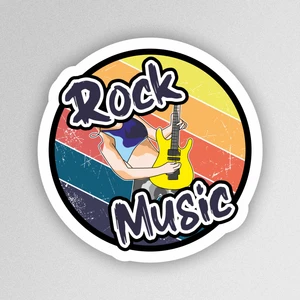 Sb Store Rock Music Rock'n Roll Sticker Etiket