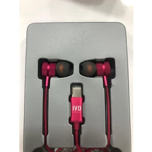 Type-C Metal Kablolu Kulaklik Tüm Type-C Girişli Telefonlara Uyumludur IVO-707