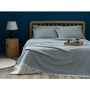 English Home Willow Dokuma Tek Kişilik Yatak Örtüsü Takımı 160 x 240  cm  Gri