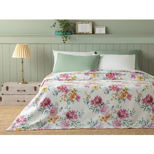English Home Splendid Blooms Baskılı Tek Kişilik Pike 150X220 cm Pembe