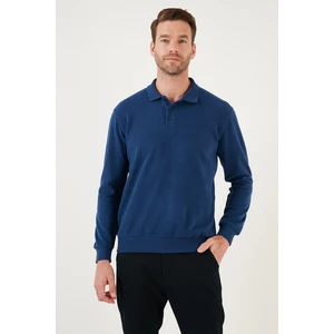 Pamuk Karışımlı Regular Fit Polo Yaka Kazak Erkek Kazak 456223