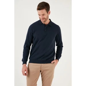 Pamuk Karışımlı Regular Fit Polo Yaka Kazak Erkek Kazak 456223