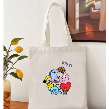 Cemira Bts K-Pop, Korean Pop Tasarım Bts 21 Tote Bag Bez Fiyatı