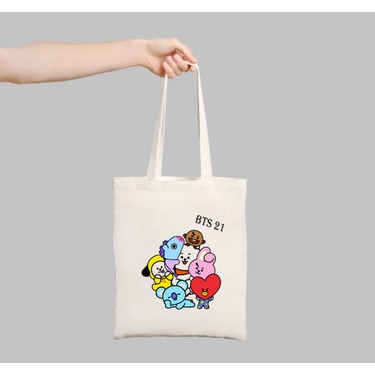 Cemira Bts K-Pop, Korean Pop Tasarım Bts 21 Tote Bag Bez Fiyatı