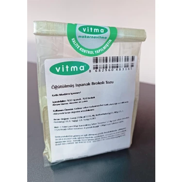Vitma Öğütülmüş Ispanak - Brokoli Tozu