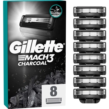 Gillette Mach3 Charcoal Avantajlı Yedek Tıraş Bıçağı