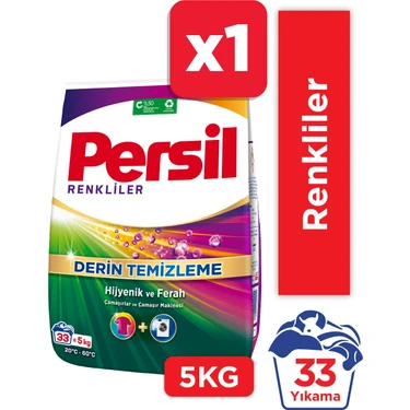 Persil 5 kg Toz Çamaşır Deterjanı Renkliler (33