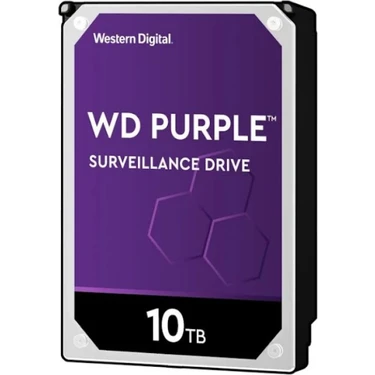 10TB 7/24 Wd WD102PURZ 7200RPM 3.5 Sata 3 6gbit/s 256MB Güvenlik Kamerası