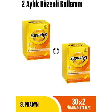 Supradyn 30x2 Film Kaplı Tablet 2 Aylık Düzenli