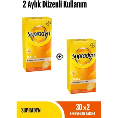 Supradyn 30x2 Efervesan Tablet 2 Aylık Düzenli