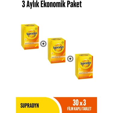 Supradyn 30x3 Film Kaplı Tablet 3 Aylık Ekonomik