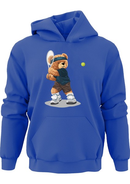 Ada Bebek Çocuk Oversize Tenisçi Bear Baskılı Çocuk Sweatshirt