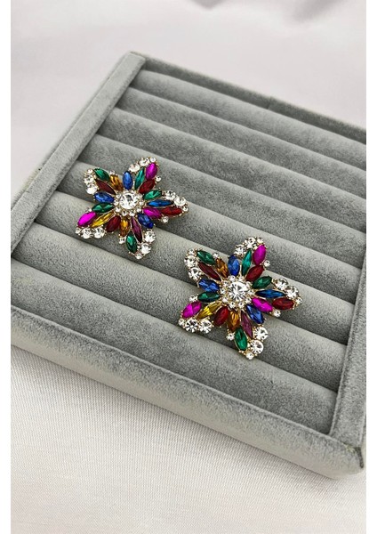 Renkli Yıldız Küpe