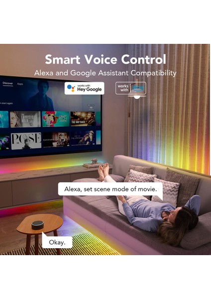 Rgbıc Wifi + Bt LED Şerit Kaplamalı (5m)