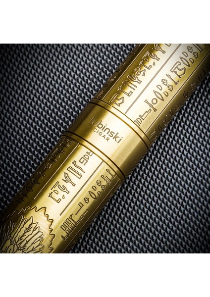 Puro Saklama Silindiri Çelik Tüp Kılıf Gold Işleme(60 Ring) indirimleri