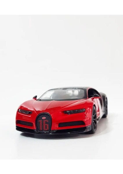 Bugatti Chiron 1:24 Model Maket Araba Kırmızı