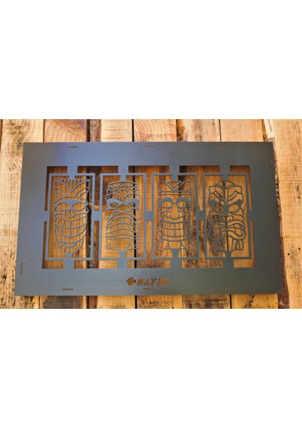 Temple Mask Lt Serisi LED Işıklı Mdf Tablo Duvar Dekoru