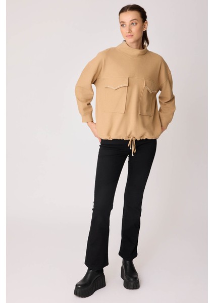 Taşlı Kapak Cepli Beli Bağcıklı Bluz fiyatları