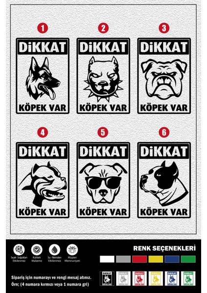 Dikkat Köpek Var Stıcker 27 x 19 cm