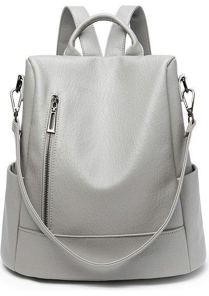 Büyük Kapasiteli Yumuşak Deri Sırt Çantası, Gündelik Omuz Çantası, Çok Amaçlı (Yurt Dışından)