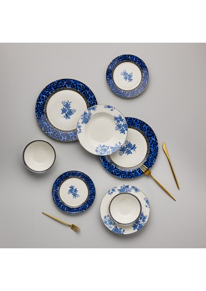 Yulina Porselen 24 Parça 6 Kişilik Yemek Takımı