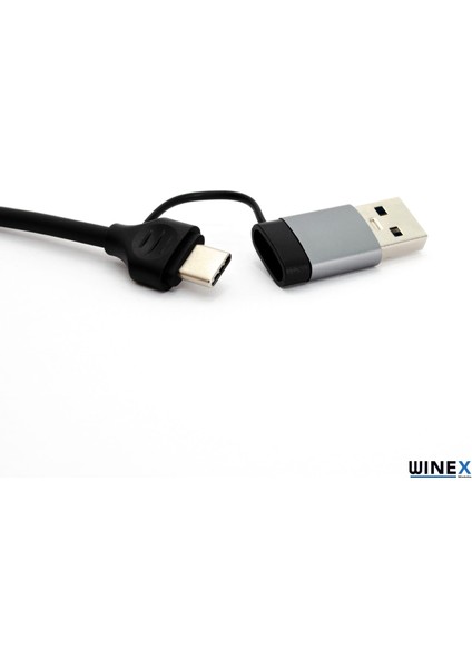 6in1 Usba ve Type-C To 3x Usb3.0, Tf, Sd, Type-C Çoklayıcı Hub Adaptör WNE0168