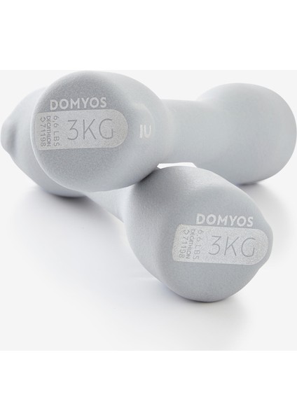 Domyos Gri 2 x 3 kg Dambıl - Hafif Fitness