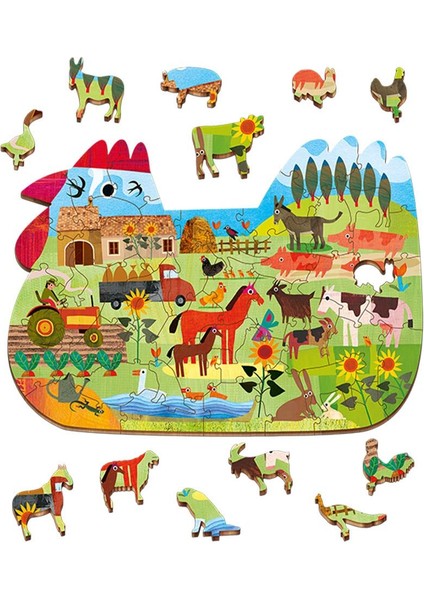 La Fattoria - The Farm - Woody Puzzle