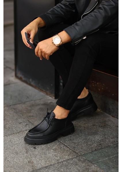- Siyah Floter Yüksek Siyah Taban Erkek Sneakers