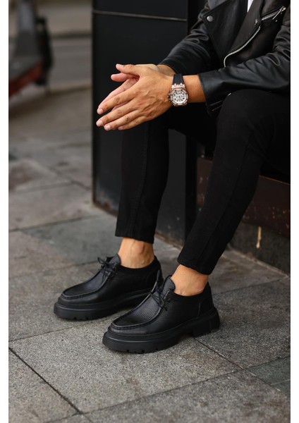 - Siyah Floter Yüksek Siyah Taban Erkek Sneakers