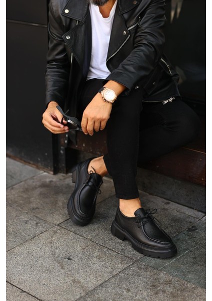- Siyah Floter Yüksek Siyah Taban Erkek Sneakers