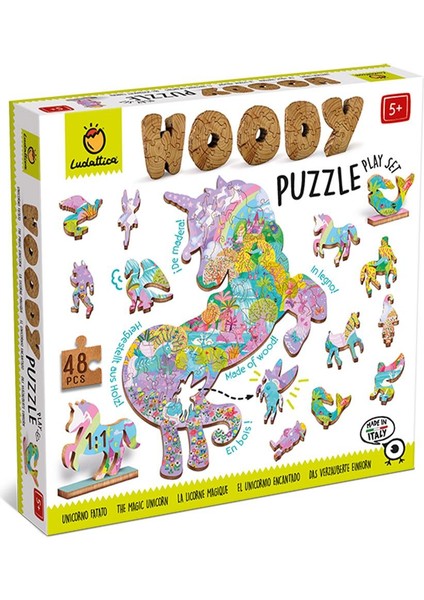 Unicorni - Unicorns - Woody Puzzle