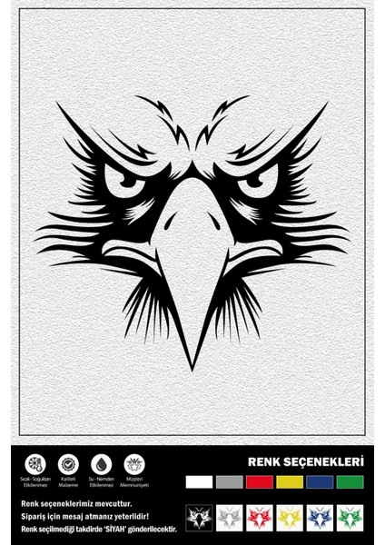 Sinirli Kartal Stıcker 15 x 13 cm