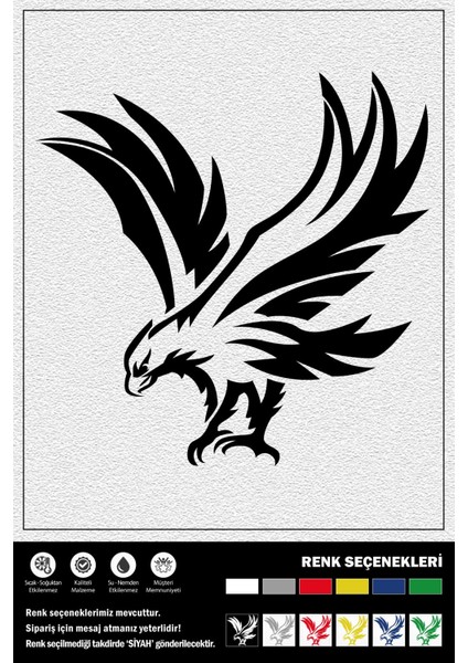Uçan Kartal Stıcker 15 x 15 cm