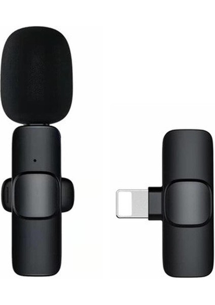 K11 Lightning Kablosuz Wireless Hd Yaka Mikrofonu Siyah WNE0204 indirimleri