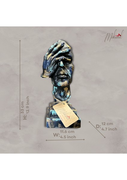 El Yapımı Soyut Heykel – Eşsiz Bükülmüş Tasarım Sanat Eseri ile Ev Dekoru – Mükemel orijinal tasarım modelleri