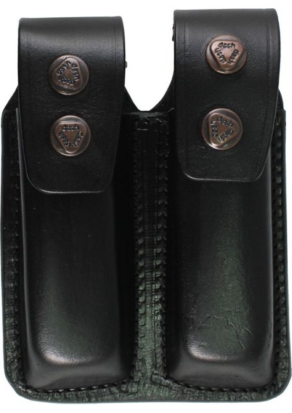9mm Çiftli Şarjörlük (Deri Siyah ) 9mm Çiftli Şarjörlük (Deri Siyah )