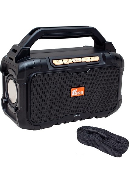 Magıcvoıce Fp-29 Usb/sd/fm/bluetooth Destekli Taşınabilir Hoparlör Siyah