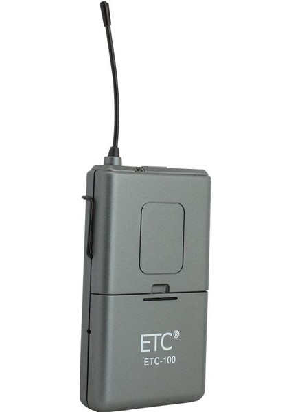 ETC-100 Yedek Yaka Telsiz Mikrofon Siyah