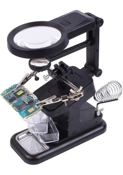 TE-803 Masa Üstü Ledli Büyüteç Çok Amaçlı Tutacak