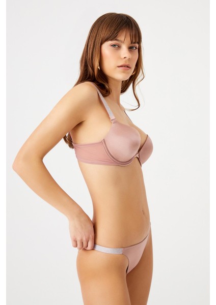 Diva Double Destekli Push Up Taşlı Sütyen Takımı